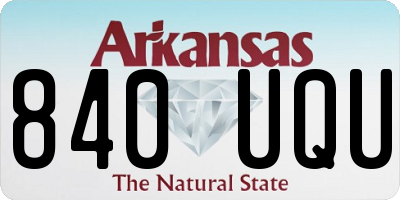 AR license plate 840UQU
