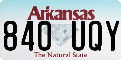 AR license plate 840UQY