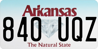 AR license plate 840UQZ