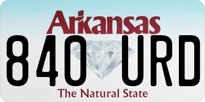 AR license plate 840URD