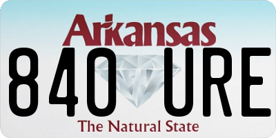 AR license plate 840URE