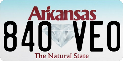 AR license plate 840VEO