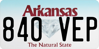 AR license plate 840VEP