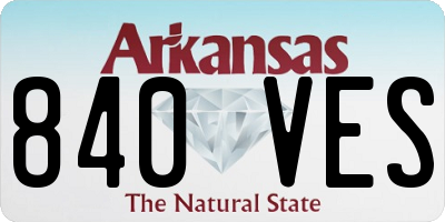 AR license plate 840VES