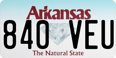 AR license plate 840VEU