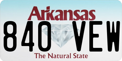 AR license plate 840VEW