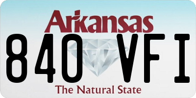 AR license plate 840VFI