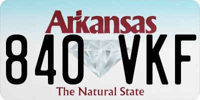 AR license plate 840VKF