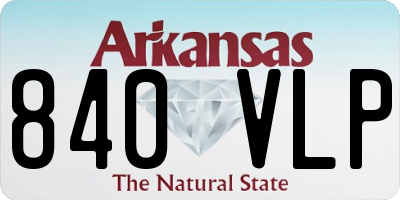 AR license plate 840VLP
