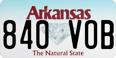 AR license plate 840VOB
