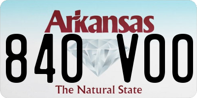 AR license plate 840VOO