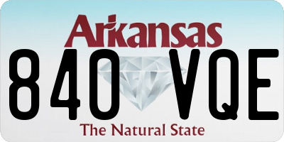 AR license plate 840VQE
