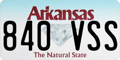 AR license plate 840VSS