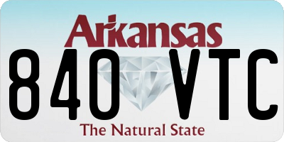 AR license plate 840VTC