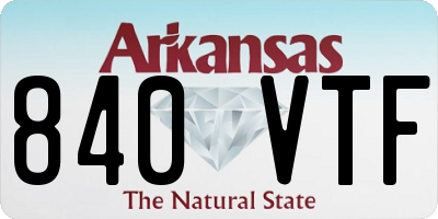AR license plate 840VTF