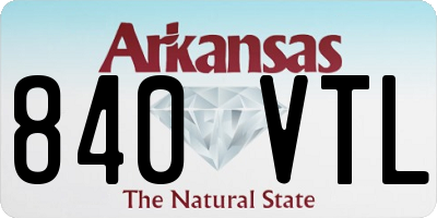 AR license plate 840VTL
