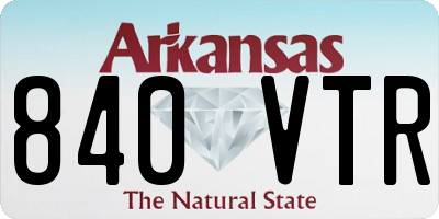 AR license plate 840VTR