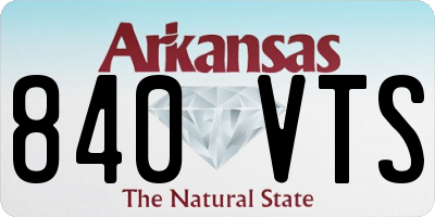 AR license plate 840VTS