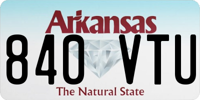 AR license plate 840VTU