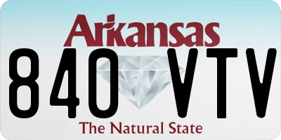 AR license plate 840VTV