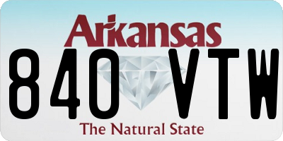 AR license plate 840VTW