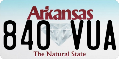 AR license plate 840VUA