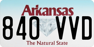 AR license plate 840VVD