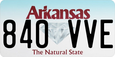 AR license plate 840VVE