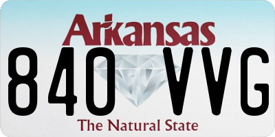 AR license plate 840VVG