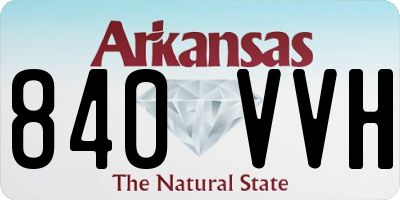 AR license plate 840VVH