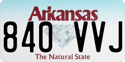 AR license plate 840VVJ