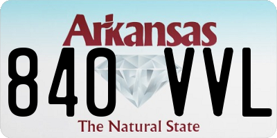 AR license plate 840VVL