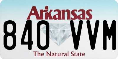 AR license plate 840VVM