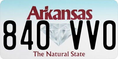 AR license plate 840VVO