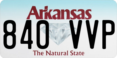 AR license plate 840VVP