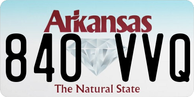 AR license plate 840VVQ