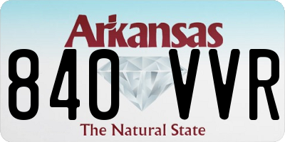 AR license plate 840VVR