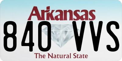 AR license plate 840VVS