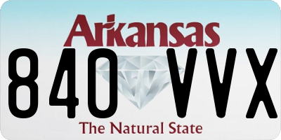 AR license plate 840VVX