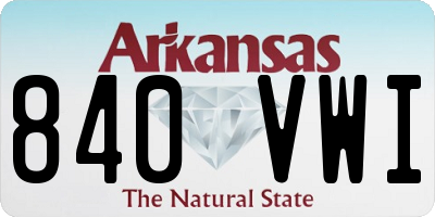 AR license plate 840VWI