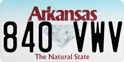 AR license plate 840VWV