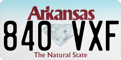 AR license plate 840VXF