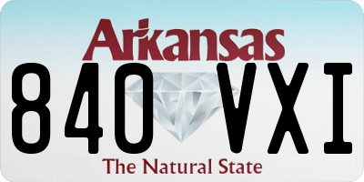 AR license plate 840VXI