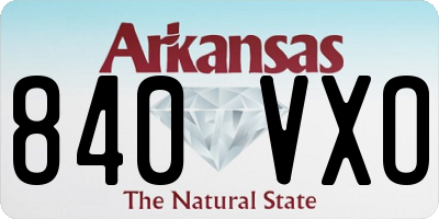 AR license plate 840VXO