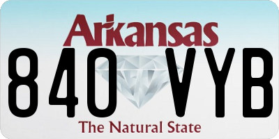 AR license plate 840VYB