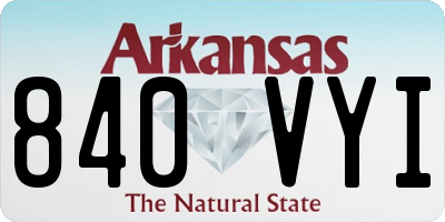AR license plate 840VYI