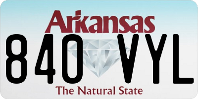 AR license plate 840VYL