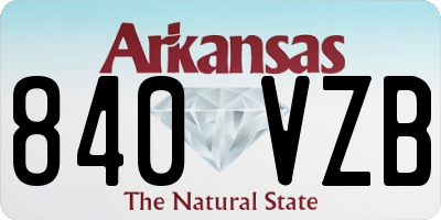 AR license plate 840VZB