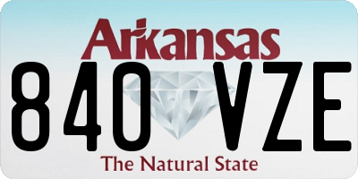 AR license plate 840VZE