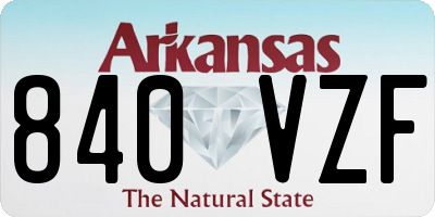 AR license plate 840VZF
